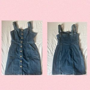 Denim button up dress